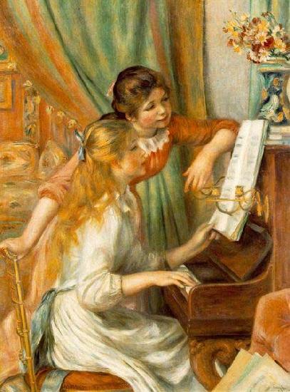 Pierre-Auguste Renoir Girls at the Piano, oil painting picture